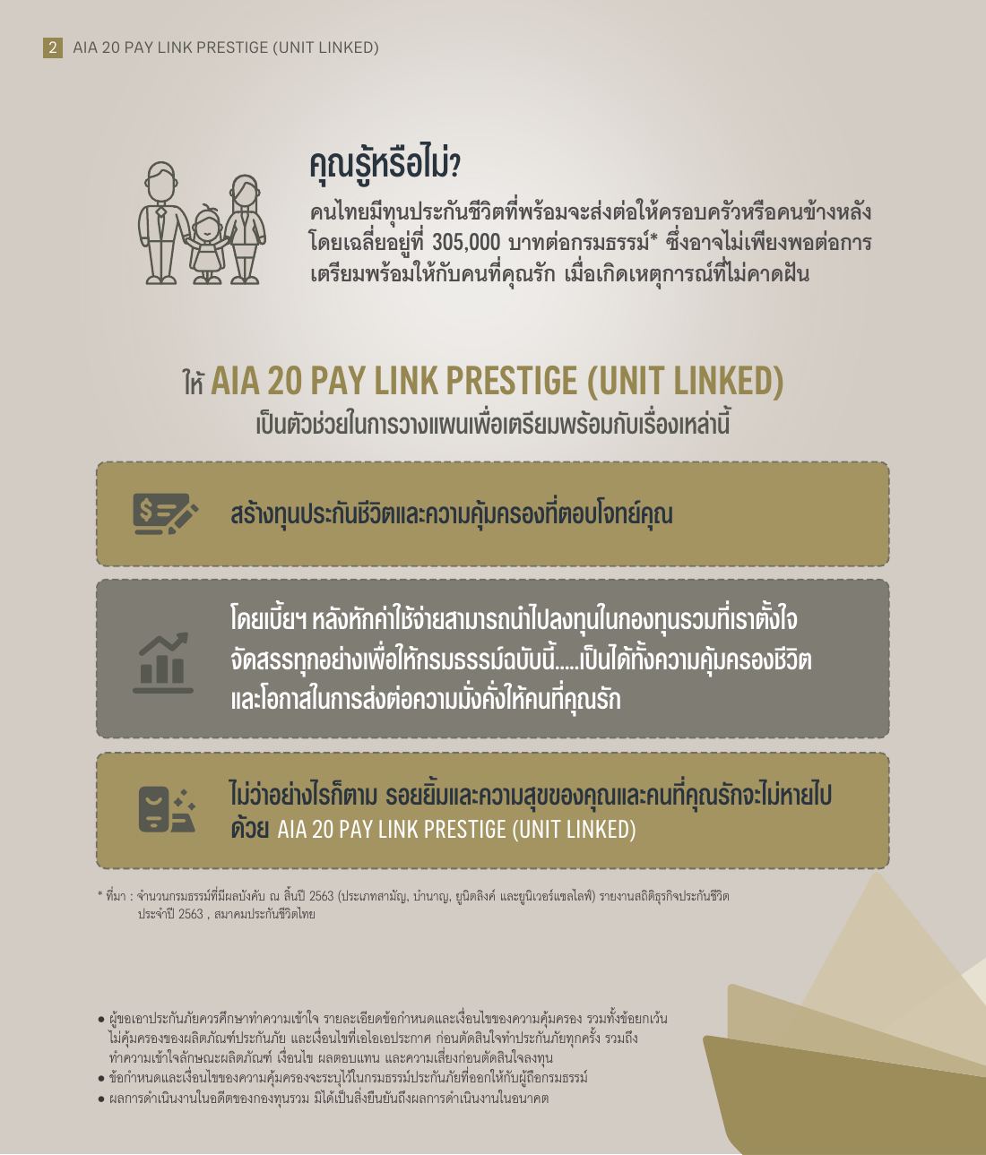 AIA 20 Pay Link Prestige โบรชัวร์ หน้า 2