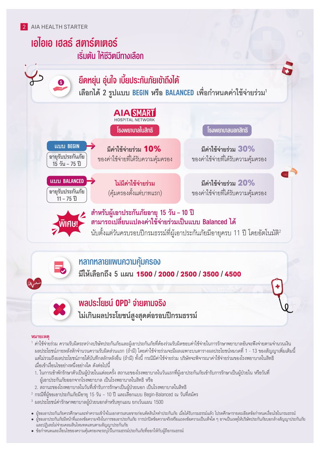 AIA Health Starter โบรชัวร์ หน้า 2