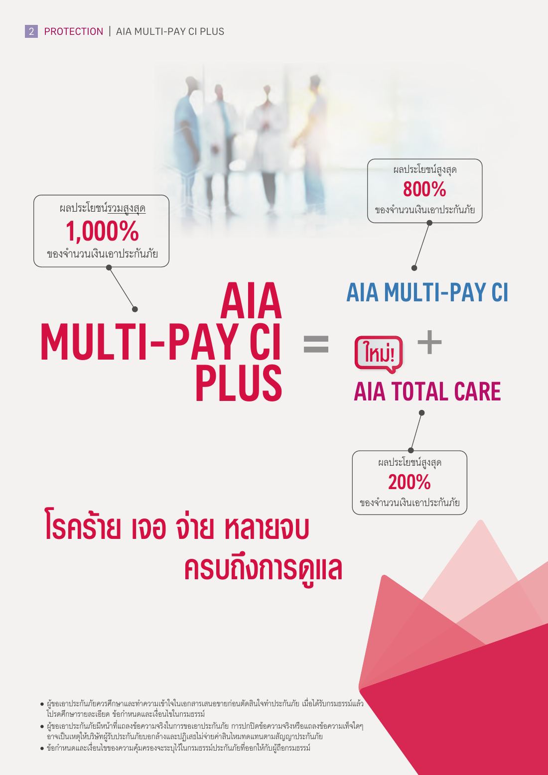 AIA Multi-Pay CI Plus โบรชัวร์ หน้า 2