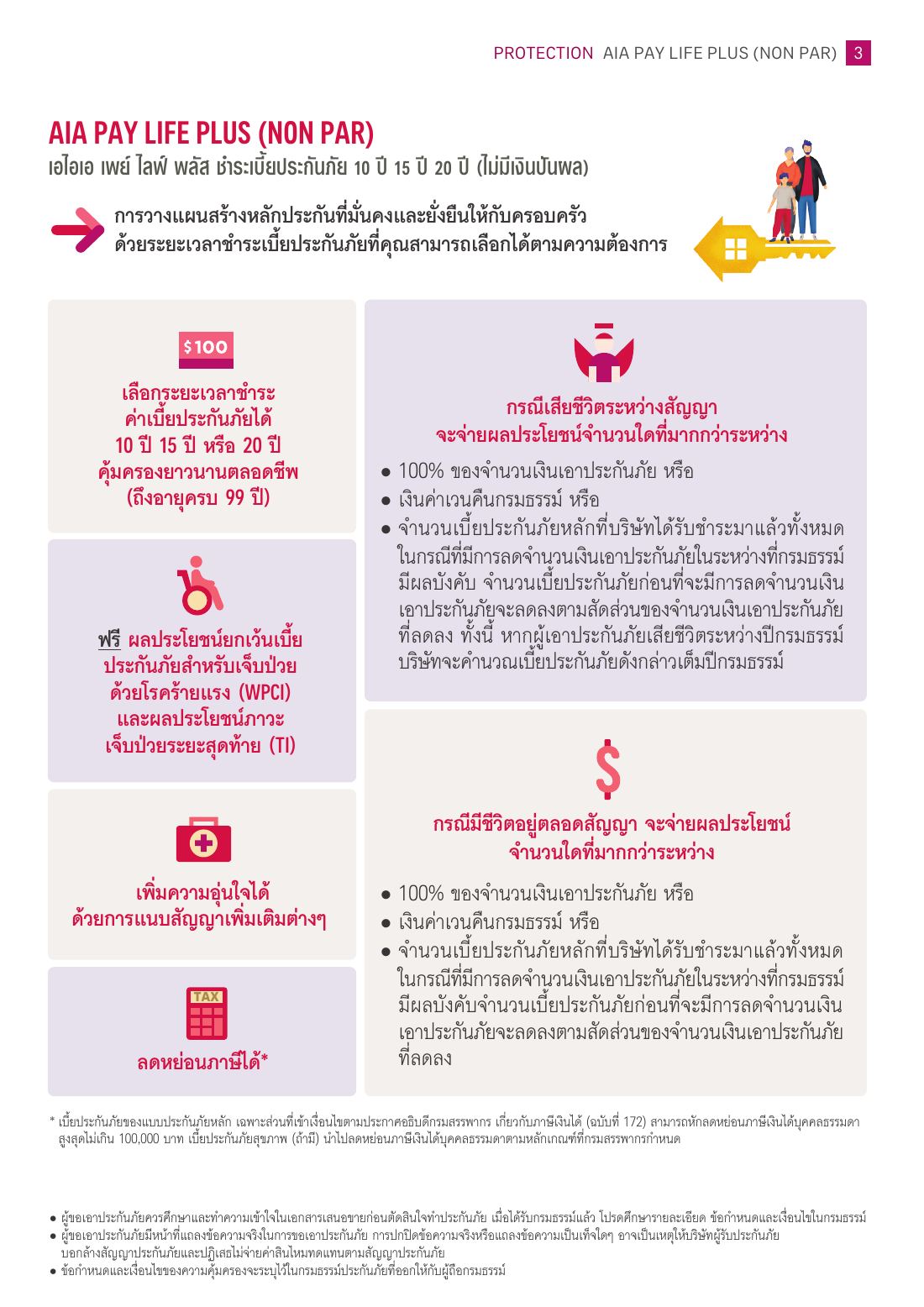 AIA Pay Life Plus (Non Par) โบรชัวร์ หน้า 3